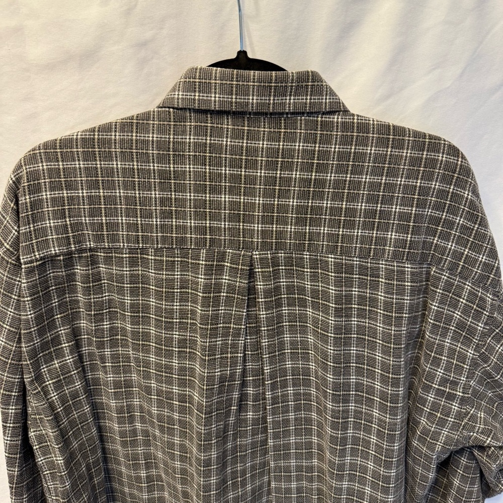 ViSiVo Textured Brown Plaid Button-Up Shirt Men’s L 16-16½‎ Classic Grandpacore - Picture 12 of 14